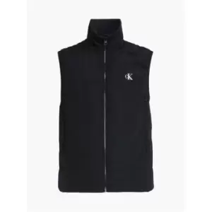 Image of Calvin Klein Jeans Badge Crinkle Nylon Vest - Black