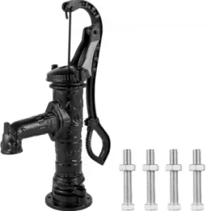 Image of VEVOR Antique Hand Water Pump Pitcher Pump Cast Iron for Yard Ponds Garden Black