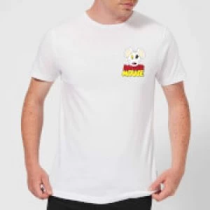 image of Danger Mouse Pocket Logo Mens T-Shirt - White