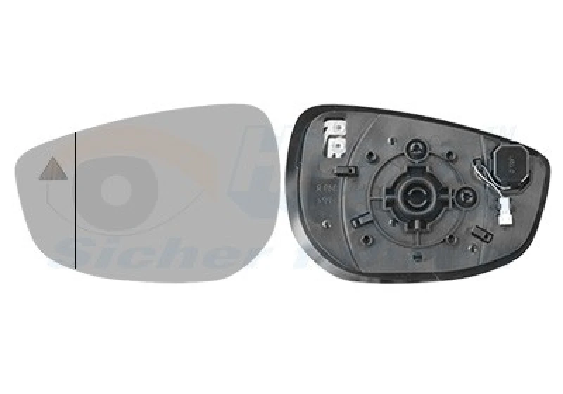 Image of VAN WEZEL Wing mirror glass VAN WEZEL 2751837
