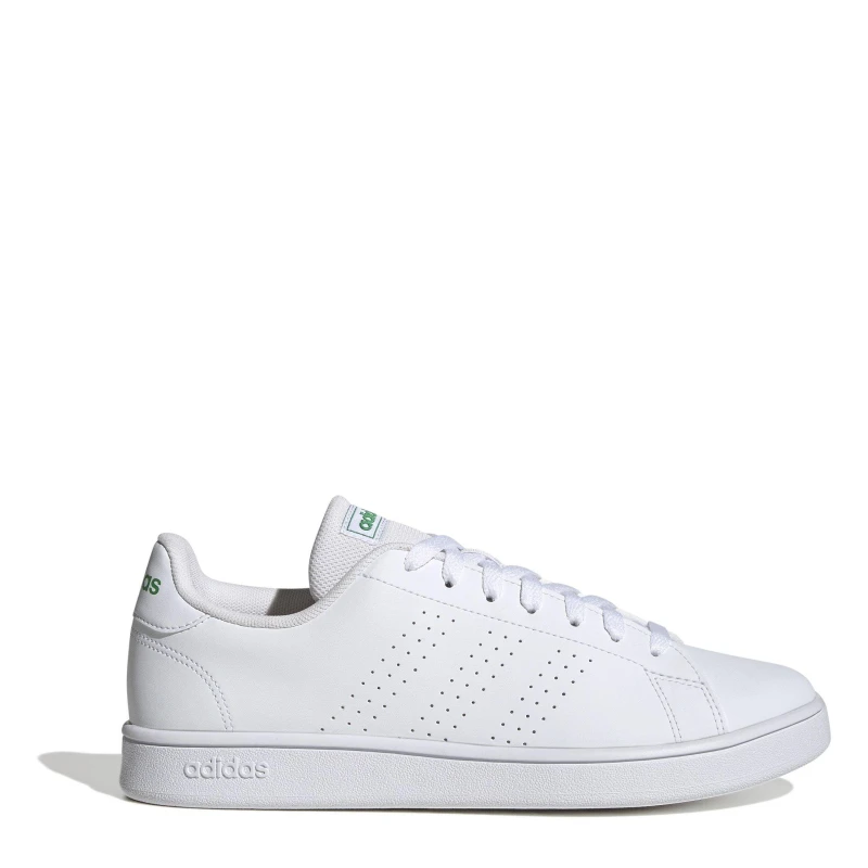 Image of adidas Advantage Base Trainers Mens White/Green male 7.5 (41.3)