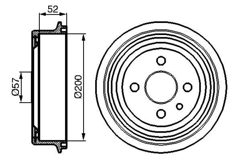 Image of Brake drum Bosch 0 986 477 018