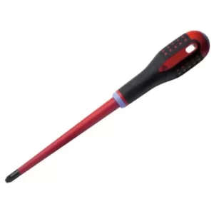 image of Bahco ERGO Slim VDE Insulated Pozidriv Screwdriver PZ2 x 80mm