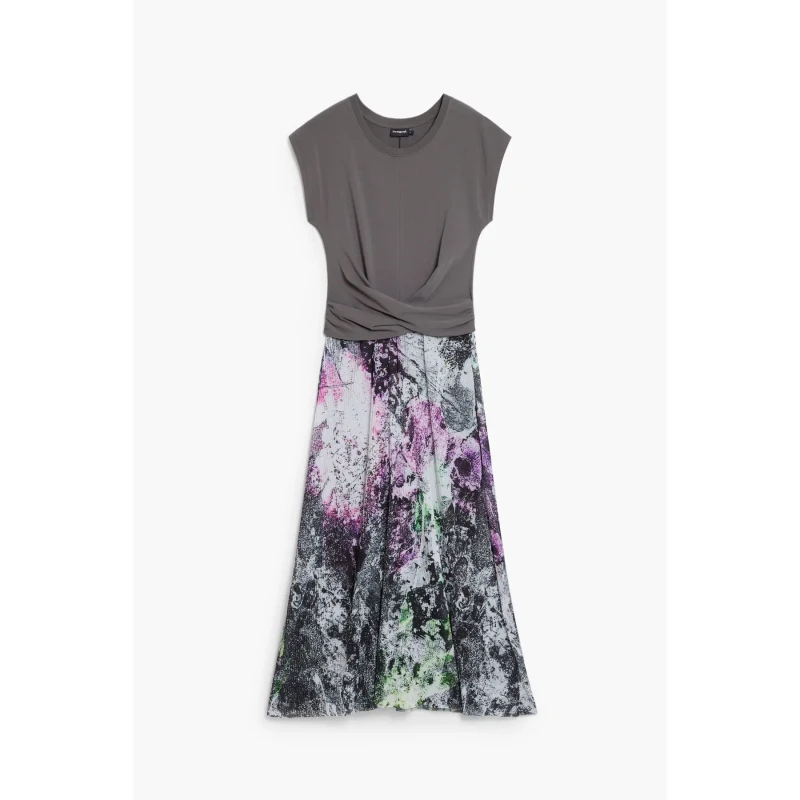 Image of Desigual Womens t-shirt dress Desigual Walls Lacroix Gris Female S