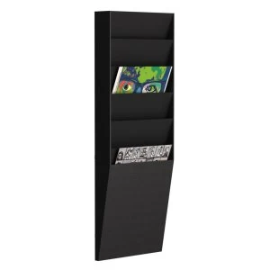 Image of Fast Paper A4 Document Control Panel 6 Compartments - Black