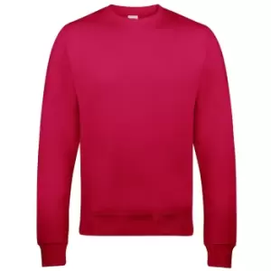 Image of AWDis Just Hoods AWDis Unisex Crew Neck Plain Sweatshirt (280 GSM) (L) (Cranberry)
