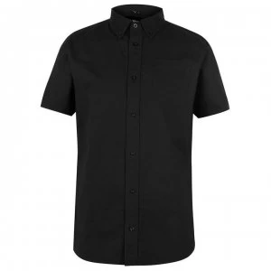 Image of Firetrap Short Sleeve Oxford Shirt Mens - Black