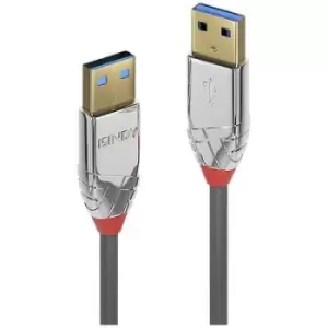 Image of LINDY USB cable USB 3.2 1st Gen (USB 3.0 / USB 3.1 1st Gen) USB-A plug, USB-A plug 1m Grey 36626