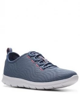 Image of Clarks Step Allena Go Trainer - Blue/Grey