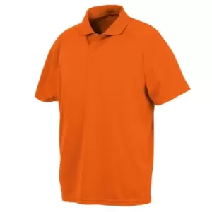 image of Spiro Impact Mens Performance Aircool Polo T-Shirt (3XL) (Floro Orange)