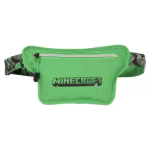 Image of Minecraft Boys Camo Creeper Bum Bag (One Size) (Green/Black)