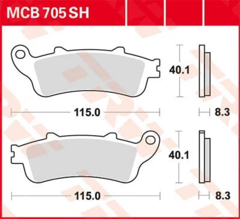 Image of TRW Lucas Sintered lining MCB705SH