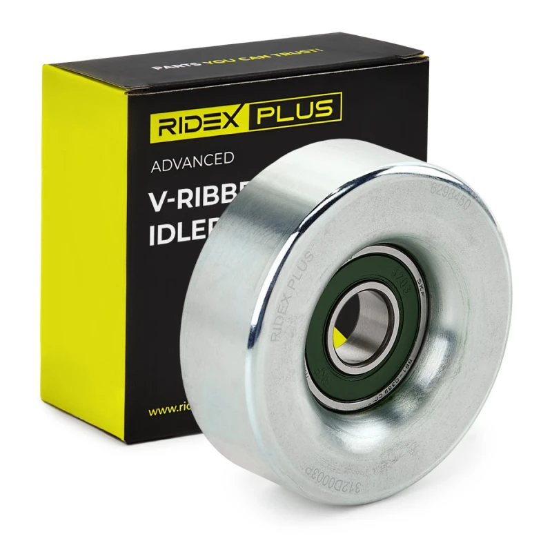 Image of RIDEX PLUS Deflection / guide pulley, V-ribbed belt RIDEX PLUS 312D0003P