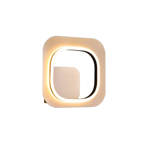 Image of Lugo Modern 12W LED Wall Lamp Black, Gold 3000K
