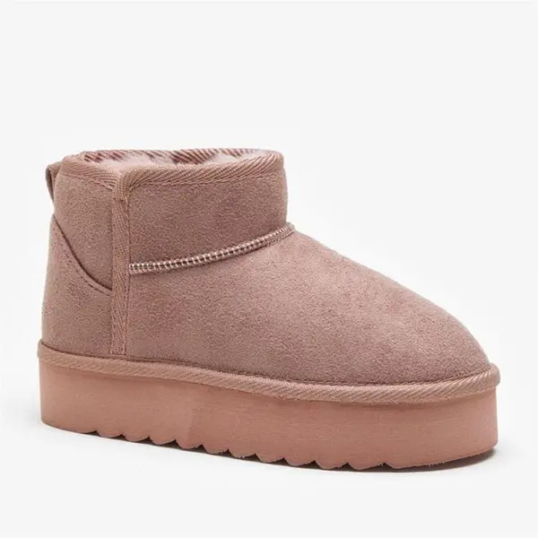 Image of Be You Low Ankle Flatform Boot - Nude 1