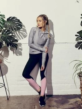 Image of Dare 2b Laura Whitmore Upgraded Lightweight Fitness Tights - Black/Pink, Size 12, Women