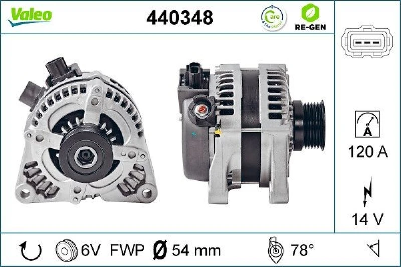 Image of Alternator VALEO 440348