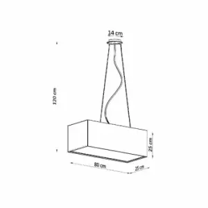 Image of Sollux Chandelier Santa Bis 80 Black
