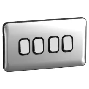Image of Schneider LSD 10AX 4G 2W Switch Black Insert Polished Chrome - GGBL1042BPC