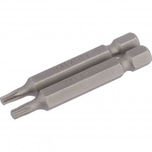 image of Draper Torx Screwdriver Bits T10 25mm Pack of 2