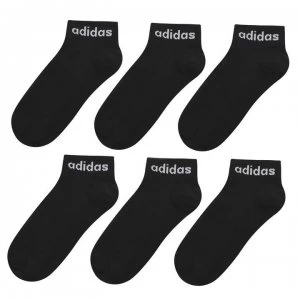 Image of adidas Essentials Ankle 3 Pack Socks - BLACK/WHITE