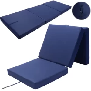 Image of Folding Mattress Blue 190x70x10cm