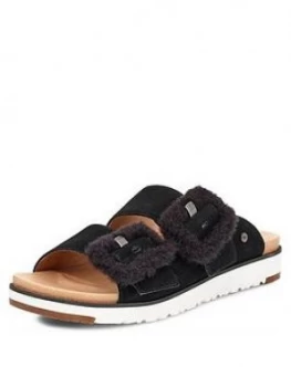 image of UGG Ugg Fluff Indio Flatform Sandal Black Size 3 Women