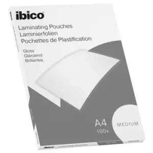 image of Ibico Basics A4 Gloss Laminating Pouches Medium - Pack of 100