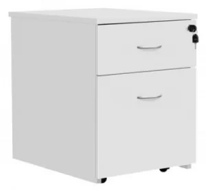 Serrion Eco 18 2 Drawer Mobile Pedestal White KF79825