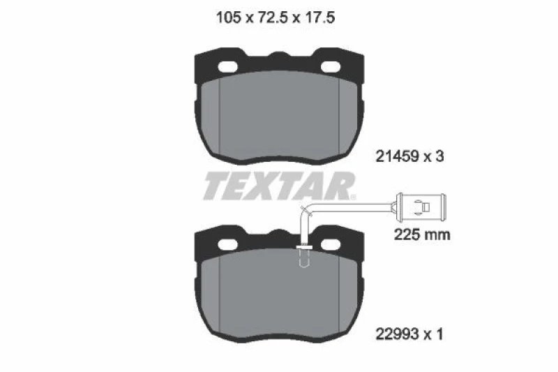 Image of Brake pad set TEXTAR 2145905