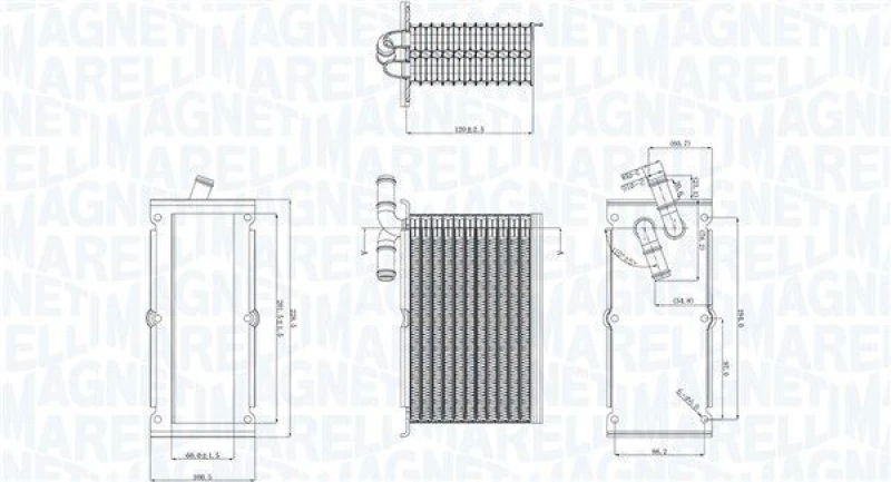 Image of MAGNETI MARELLI Intercooler MAGNETI MARELLI 351319205430