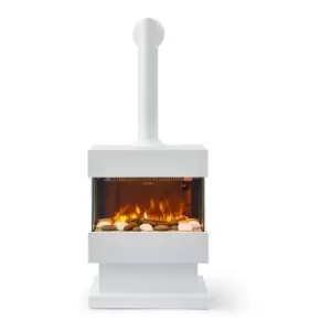 Image of Black&decker - Black+Decker BXFH45008GB Panoramic Realistic LED Flame Effect Fireplace Suite & Chimney Flute, 1.8KW, Adjustable Thermostat 5-37°C, 8
