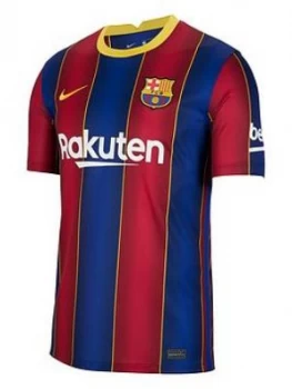 Image of Nike Youth Barcelona 20/21 Home Short Sleeved Stadium Jersey