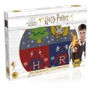Image of Harry Potter Jigsaw Puzzle Christmas Jumper 2 - Christmas in the Wizarding World (1000 pieces)