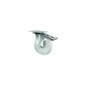 Image of Braked Swivel Plate 160MM Nylon