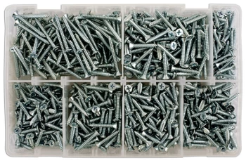 image of Assorted Countersunk Self Tapping Screws Box Qty 615 Connect 35003