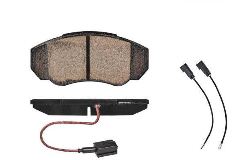 Image of VALEO 872918 Brake pad set OPTIPACK for LCV Front Axle, with integrated wear warning contact, for difficult operating conditions Brake Pad Set,disc b