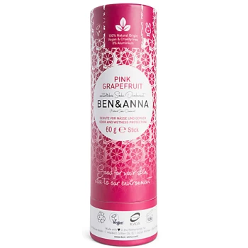 image of Ben and Anna Pink Grapefruit Deodorant Stick 60g