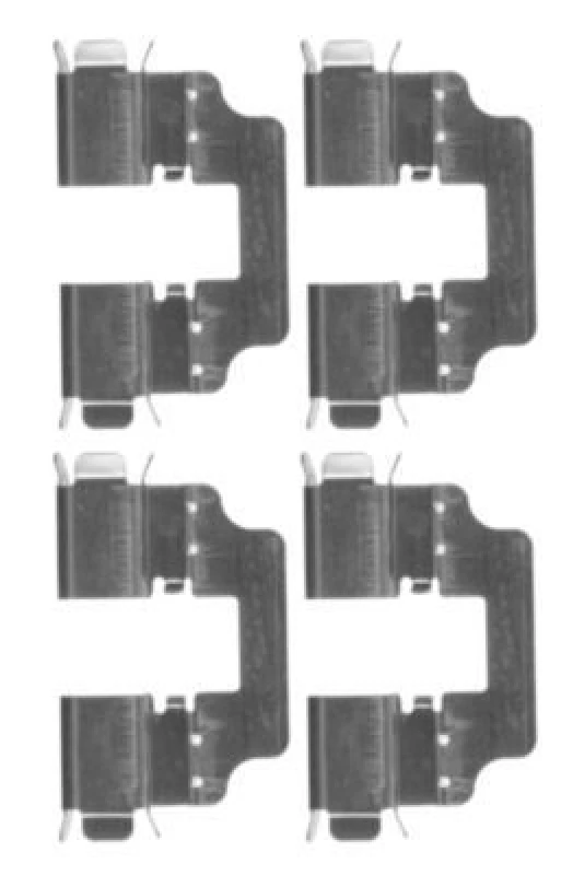 Image of HELLA Brake pad fitting kit HELLA 8DZ 355 203-651