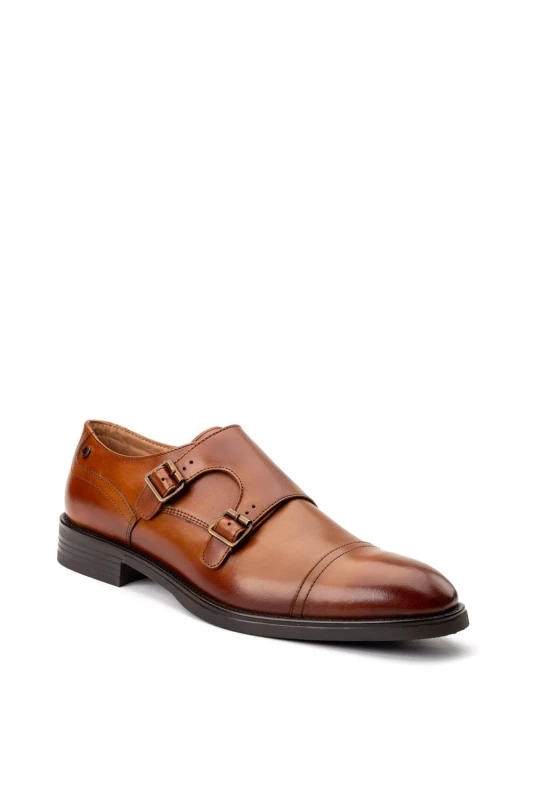 Image of Base London Base London Men Taper Monk Shoe in Tan Size: 10 Tan 10 Male 5063294196182