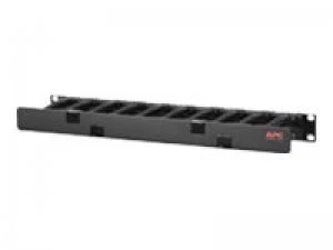 Image of Horizontal Cable Manager, 1U x 4 Deep, Single-Sided with Cover