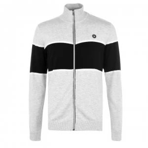 image of Jack and Jones Fix Zip Knit - White Melange