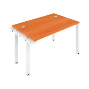 Image of Jemini 1 Person Extension Bench Desk 1600x800x730mm Beech/White KF809265