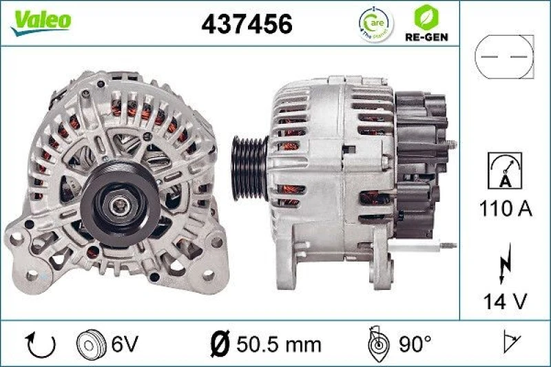 Image of Alternator VALEO 437456