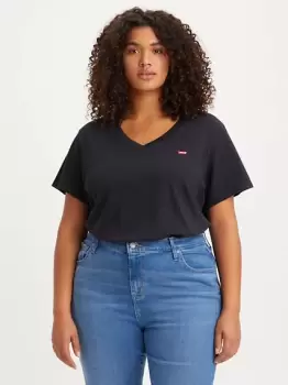 Image of The Perfect V Neck (Plus) - Black