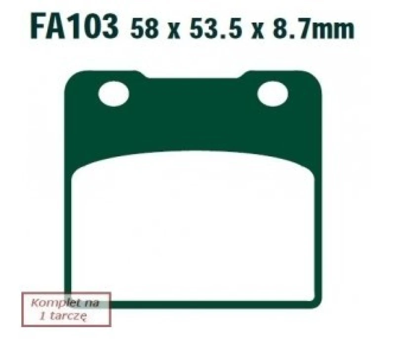 Image of EBC Brakes FA103 Brake pad set Brake Pad Set,disc brake (402)