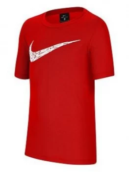 Image of Nike Older Boys Core Performance Top - Red/White, Size XS, 6-8 Years