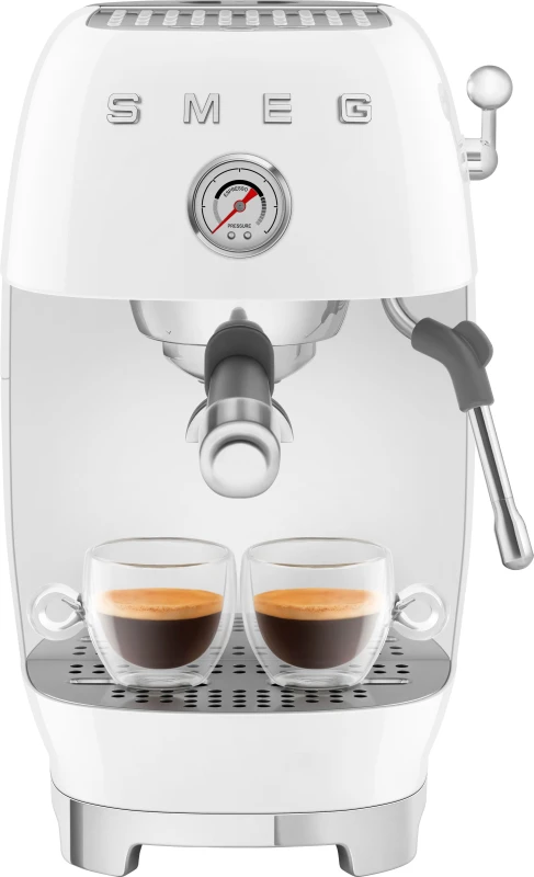 Image of Smeg 50's Style Cold Brew Espresso Coffee Machine - White - ECF03WHUK