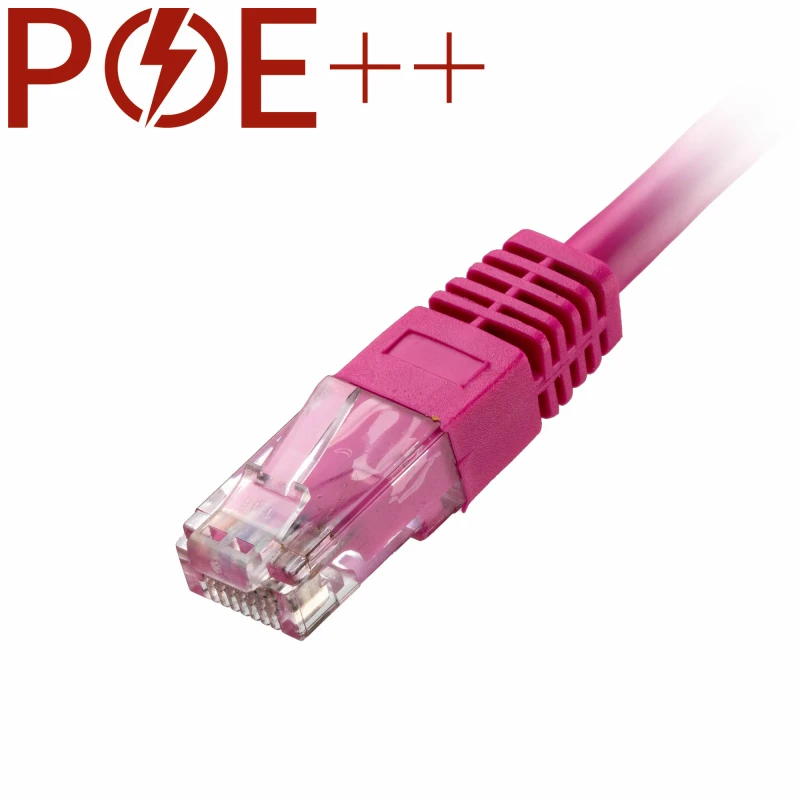 Image of Cablenet 0.5m Cat6 RJ45 Pink U/UTP PVC 24AWG Flush Moulded Booted Patc