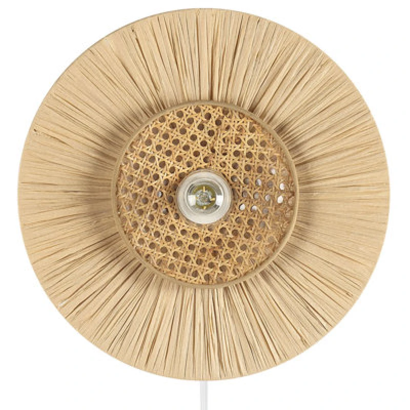 Image of Beliani Boho Wall Lamp Yaapi Paper Natural